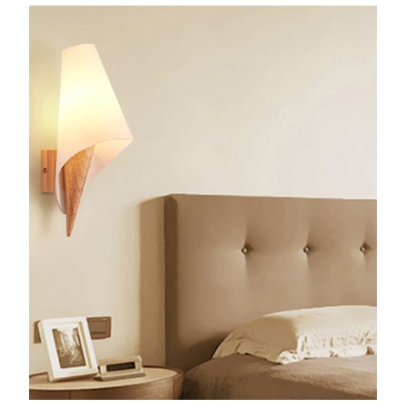 Spherical Wall Disconce Japanese Glass 1 Light Sponces con control inteligente