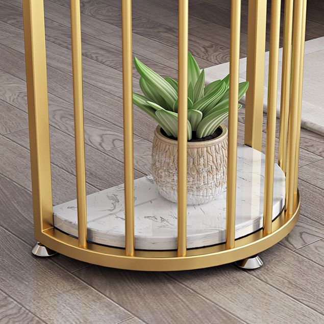 Industrial 41.3"H Bar Table Faux Marble White Top Specialty Bistro Table for Living Room