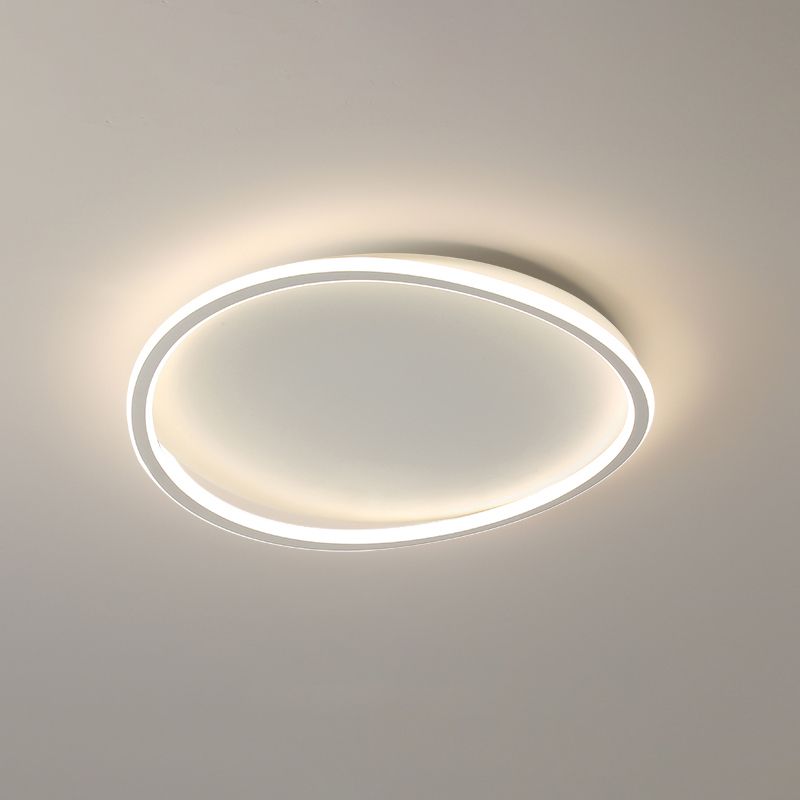 Metal Round Shape Flush Ceiling Light Modern Style 1 Light Flush Mount Lighting