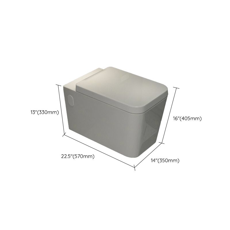 Wall Mount Porcelain Flush Toilet One-Piece Toilet Modern Toilet Bowl