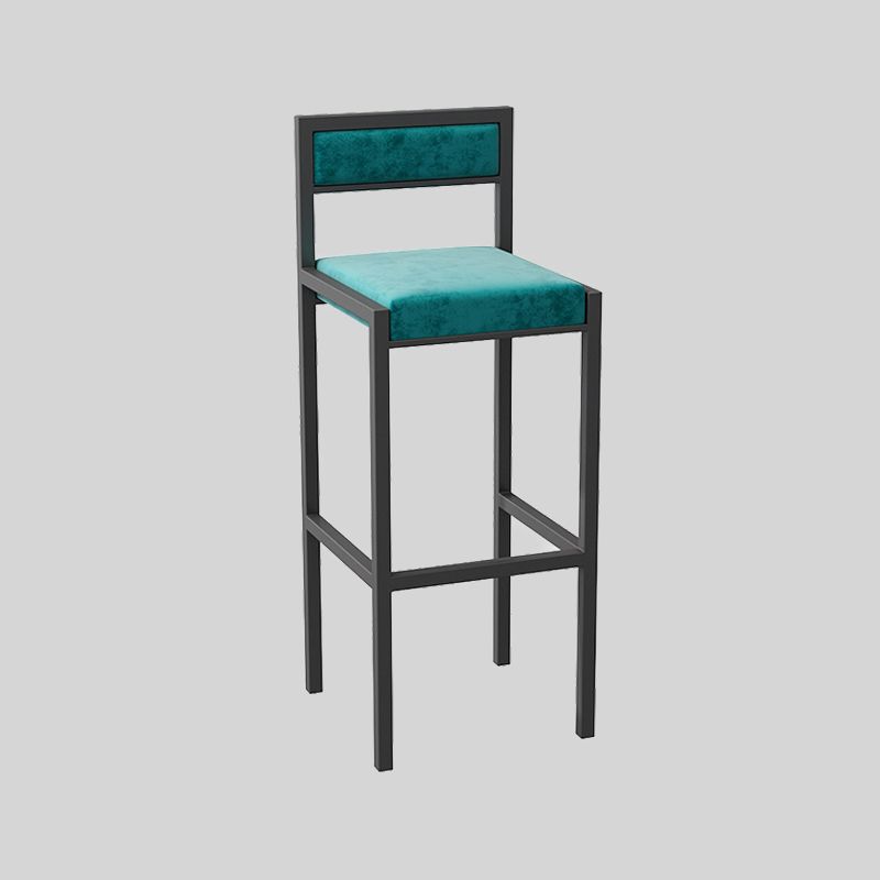 Scandinavian Upholstered Bar Stools for Kitchen Armless Square Stools