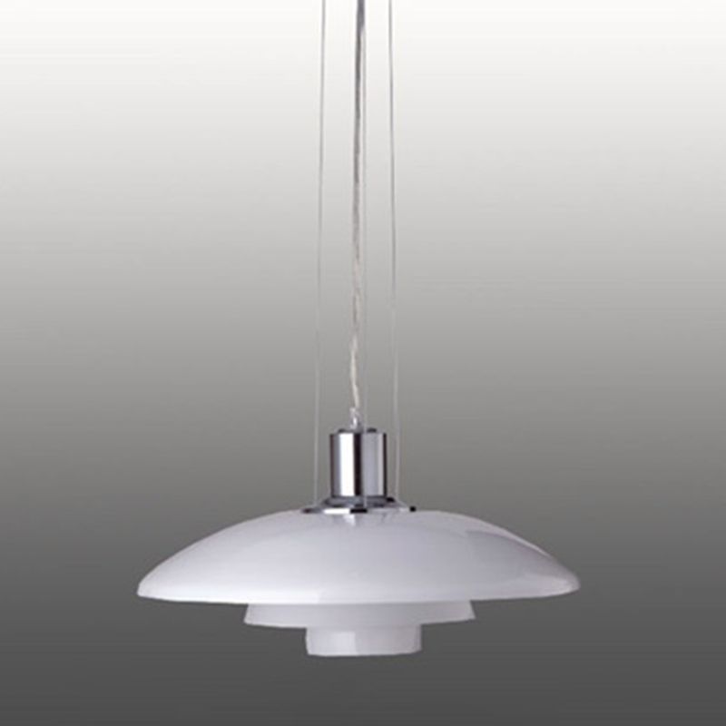 1 Light Flared Light Pendant Modern Simple Glass Hanging Lights for Restaurant