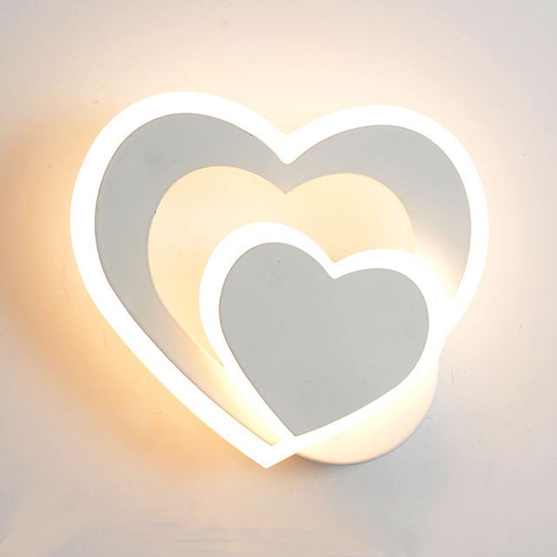 Contemporary Style Metal Wall Light Geometric LED Wall Sconce for Living Room