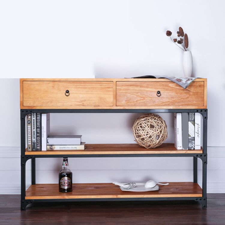 33.5" Tall Wood 2 - Drawer Chest Modern 3 Tier Storage Cabinet