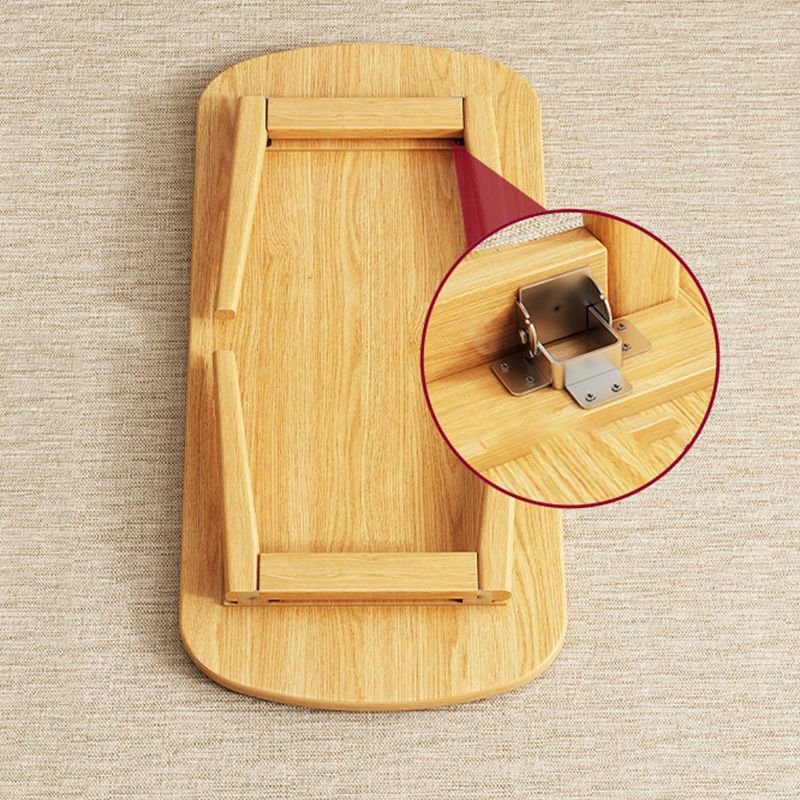 Foldable Wooden Coffee Table Elliptical 4 Legs Cocktail Table