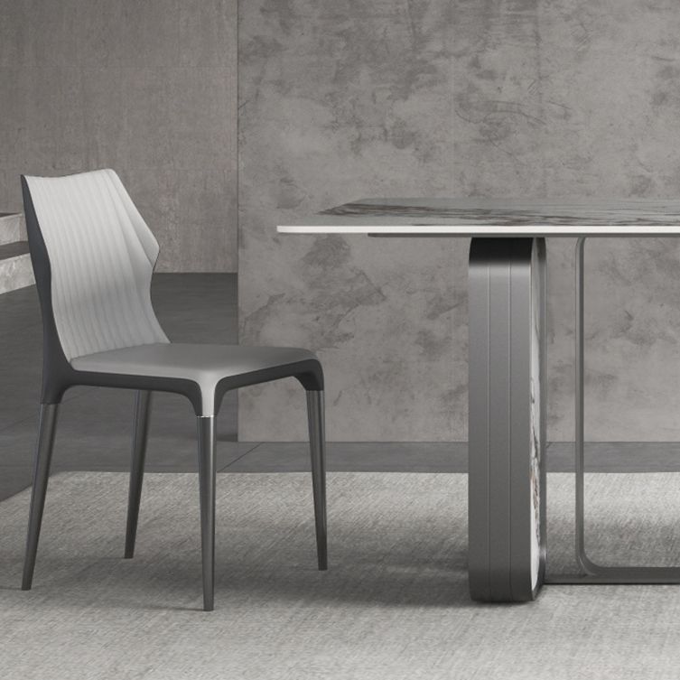 Nordic Sintered Stone Top Dining Set Rectangle 1/3/4/5/6/9 Pieces Dining Room Table Set