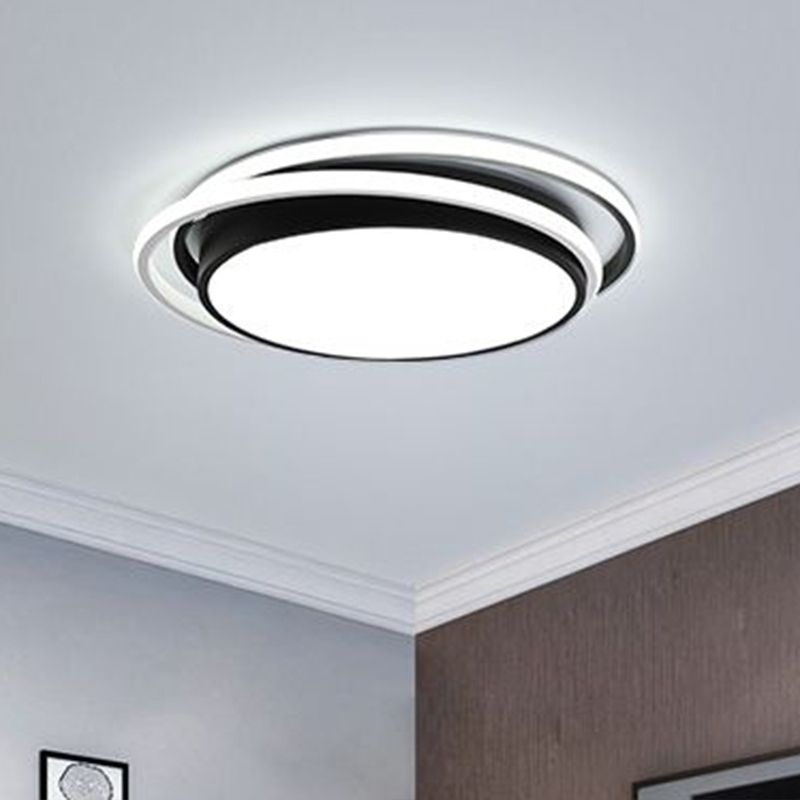 Acrylic Circular LED Flush Mount Lighting Modern Style Ceiling Light Fixture for Bedroom