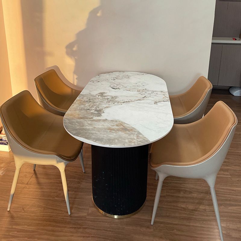 Sillas de comedor estilo moderno Sillas auxiliares con brazo de cocina y patas de metal