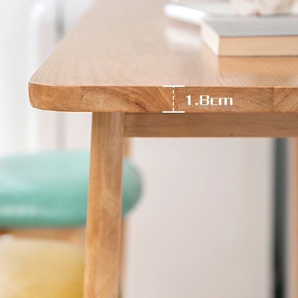 Contemporary Rectangle Bar Table Solid Wood Counter Height Bar Dining Table