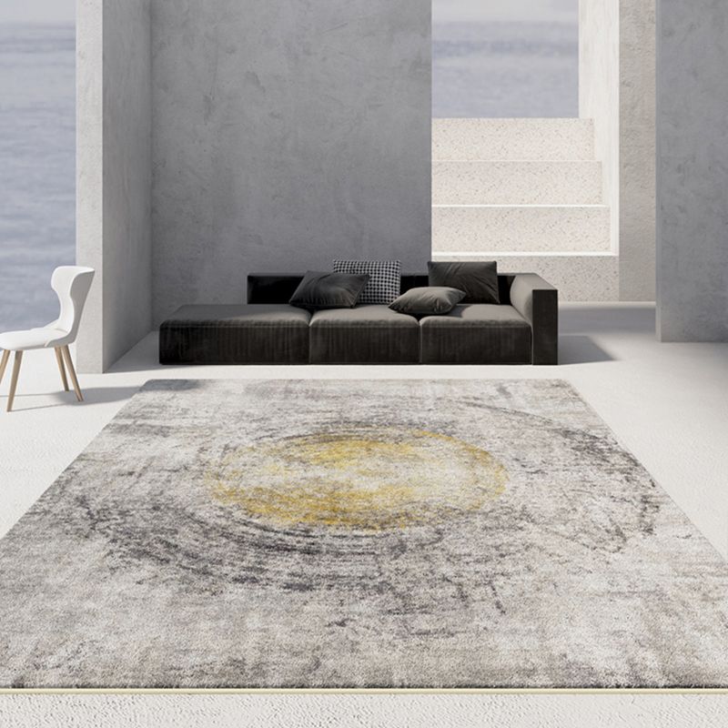 Tapis nostalgique gris en Polyester, tapis d'intérieur fleuri, résistant aux taches, pour la décoration de la maison