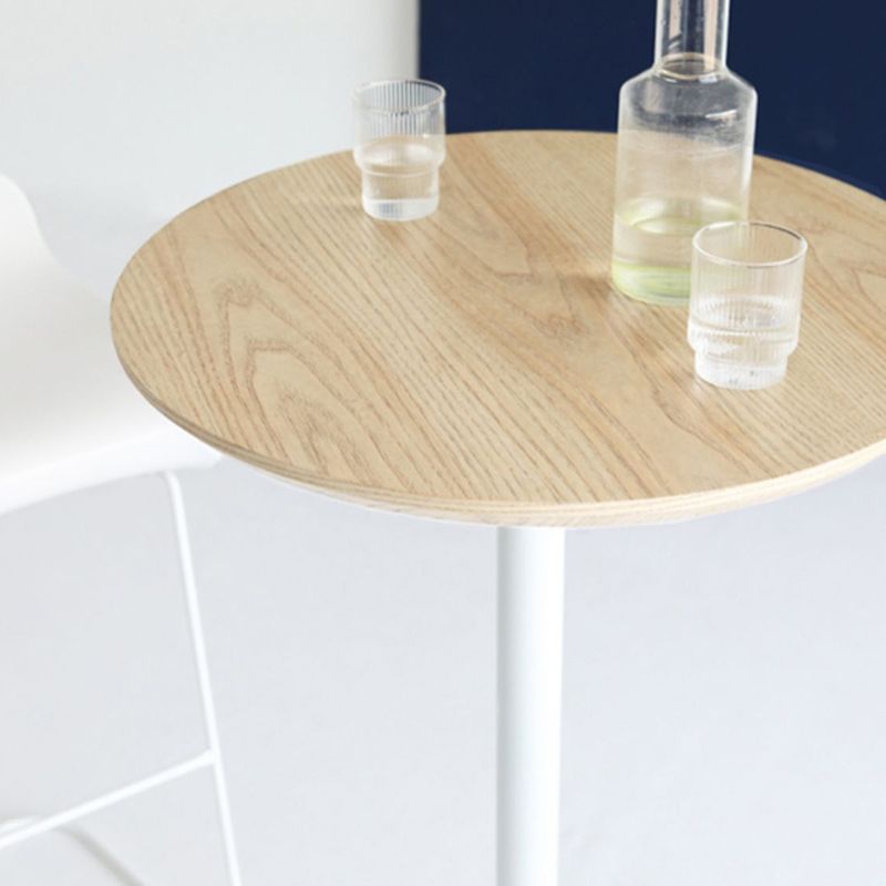 42-inch Height Bar Table Industrial Style Pub Table with Wood Top for Dining Room