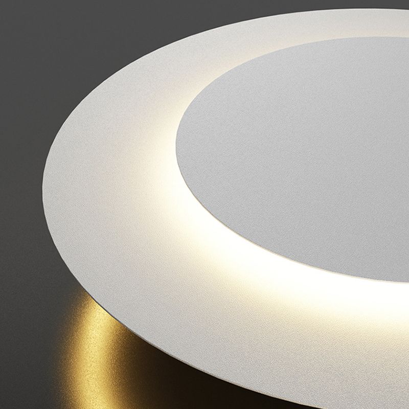 Nordic Flush Mount Multi-Layer LED Ceiling Light Fixture in White for Living Room