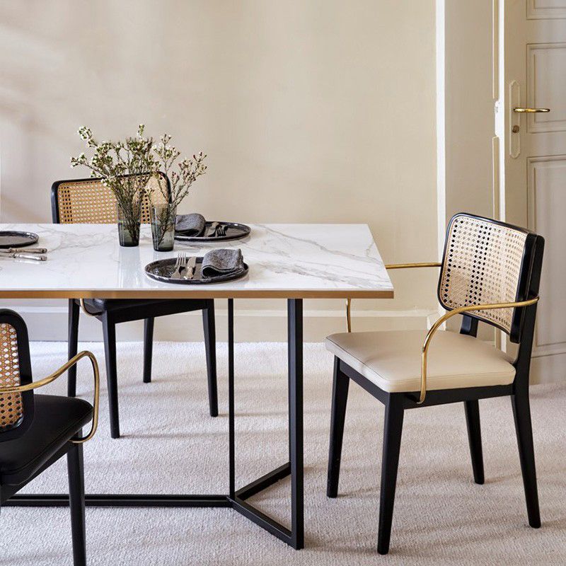 Traditional Style Chair Solid Wood Cane Back Dining Room Chair