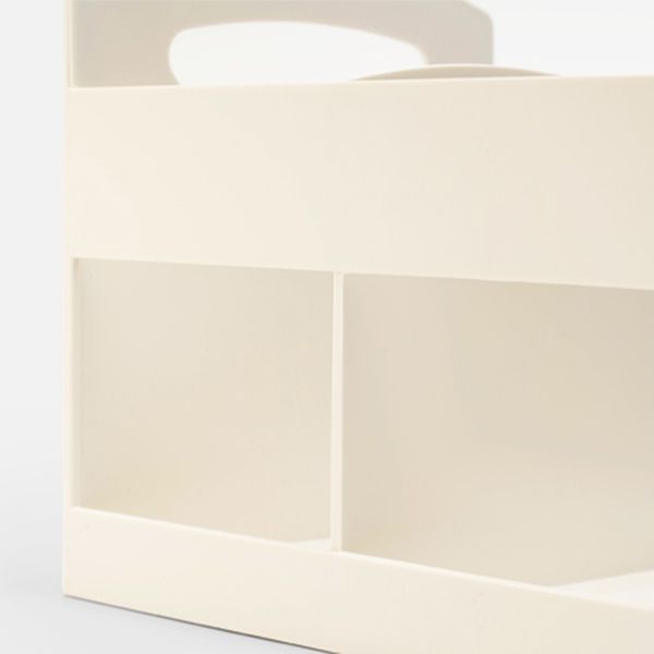Contemporary Plastic Shelf Tabletop Standard Kids Bookcase in Matte
