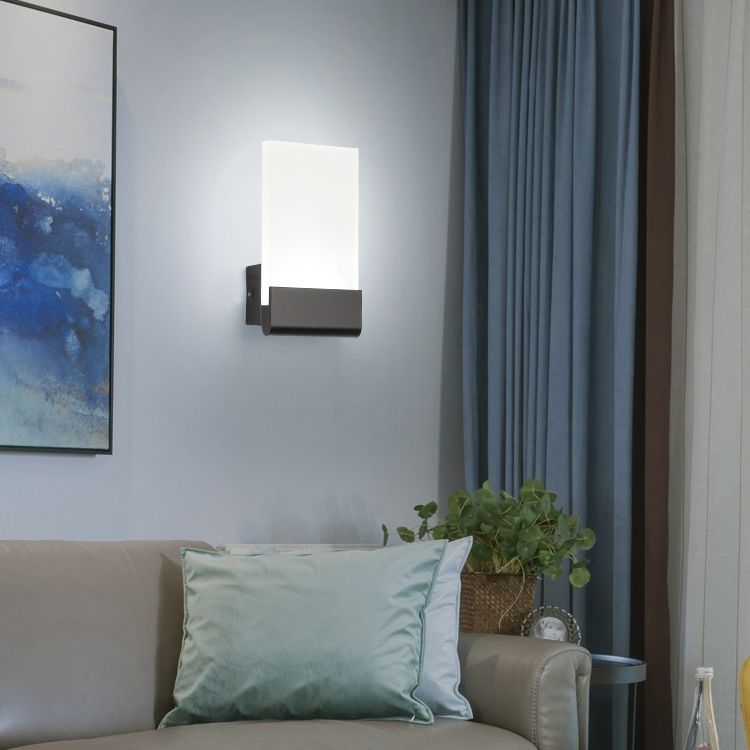 6W Black Lighting Fixtures Contemporary Light Fixture for Bedroom Living Room