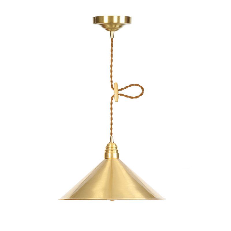 Zeitgenössischer Stil Metal -Runde Anhänger Beleuchtung Leuchten 1 leichte Deckenlichter in Gold