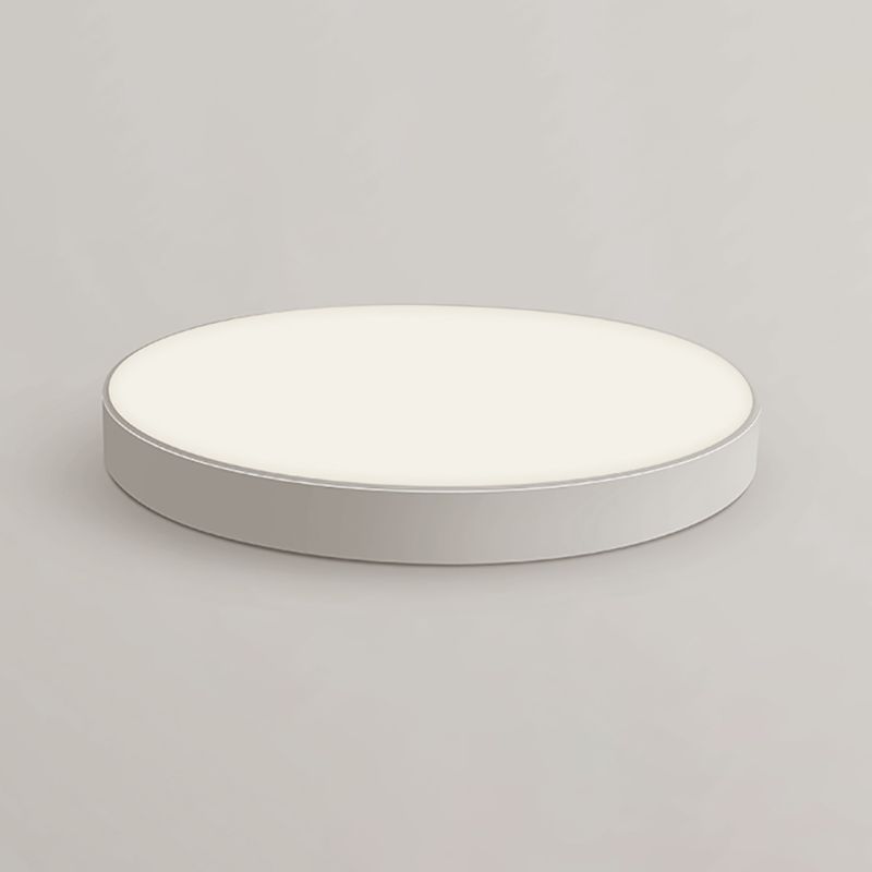 Plafonnier LED circulaire blanc en fer forgé de simplicité moderne avec abat-jour en acrylique