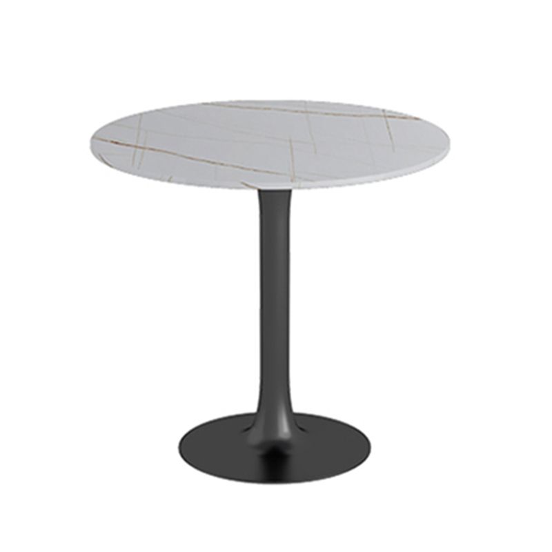 White Stone Round Dining Table Set 1/3/4/5 Pcs Modern Dinette Set