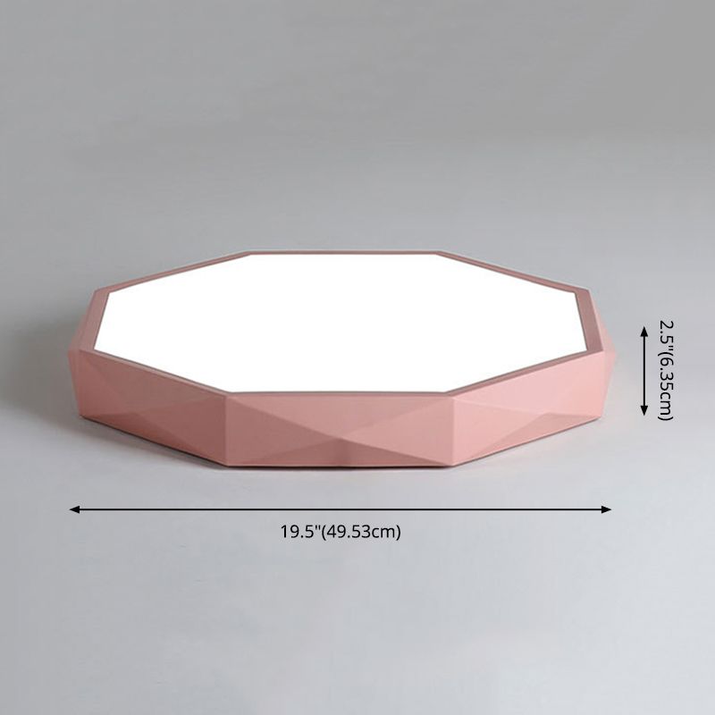 Nordic Flush Mount Ceiling Light Modern Minimalist Living Room Study Personality LED Ultra-thin Macaron Style Lamps