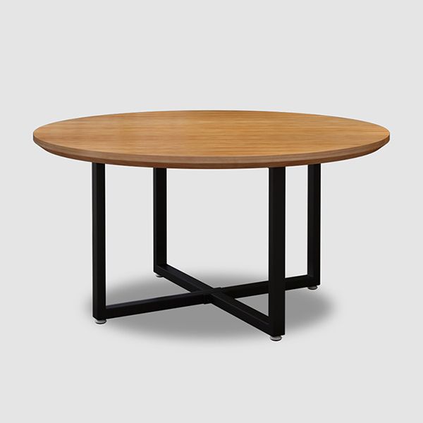 Contemporary 1/4/5/7 Pieces Furniture Round Solid Wood Dining Table Set in Brown