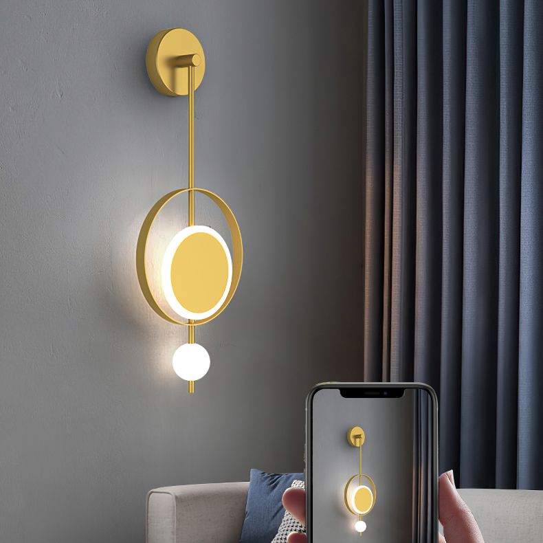 Verstellbares Licht 1 leichte kreisförmige Wandleuchter nordischer Luxusstil Metallleuchten