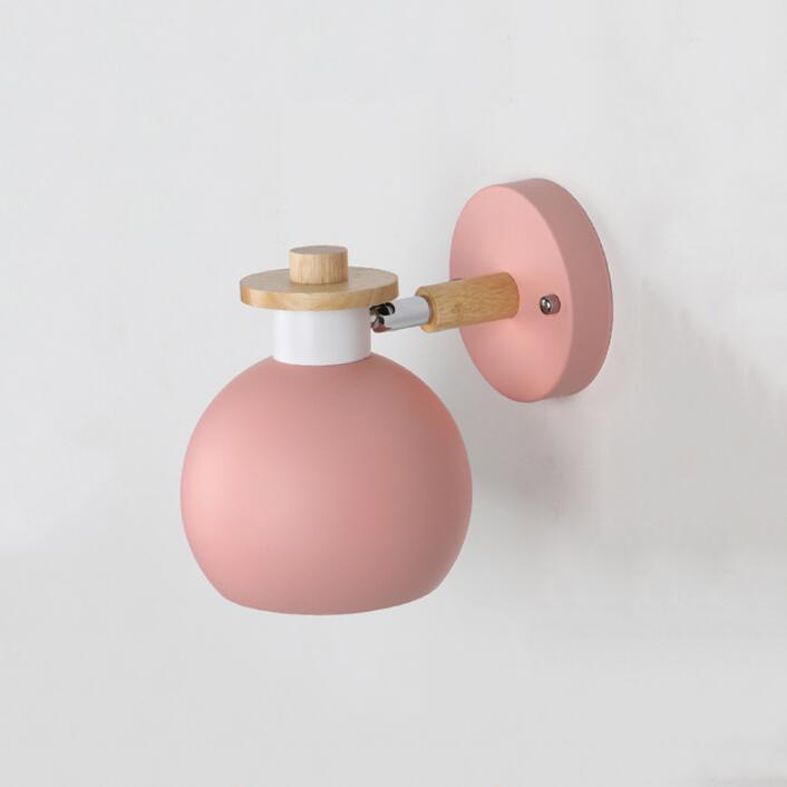 Illuminazione a parete rotonda in stile moderno in stile moderno 1 lampada montata a parete per la testa