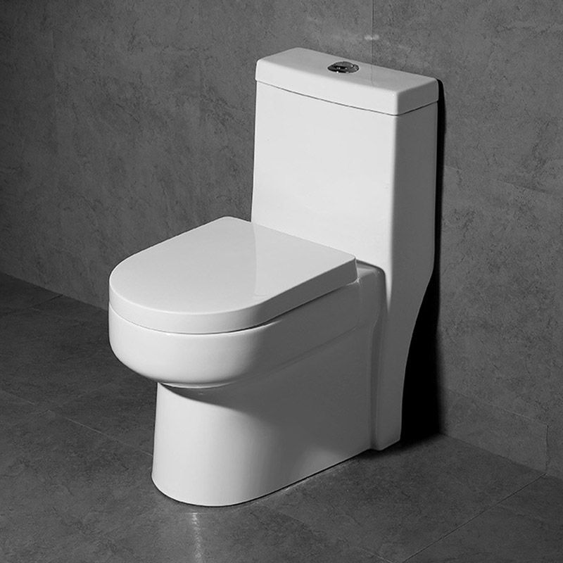 Traditional Cotton White Urine Toilet Siphon Jet Toilet Bowl with Toilet Seat