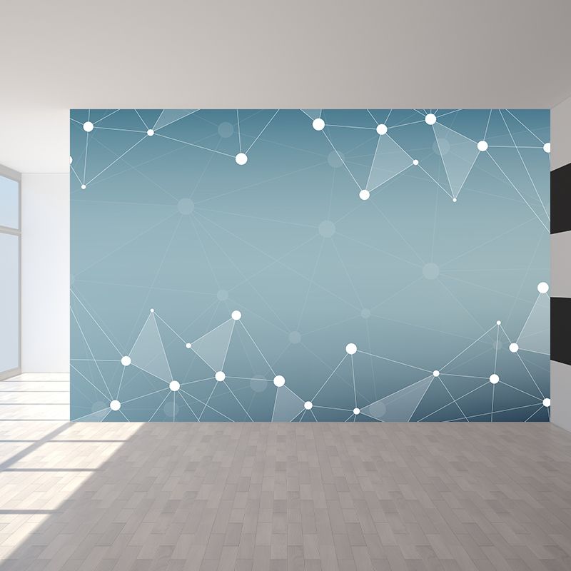 Modern Geometry Wall Mural Decal Moisture Resistant Wall Decor, Custom Size Available