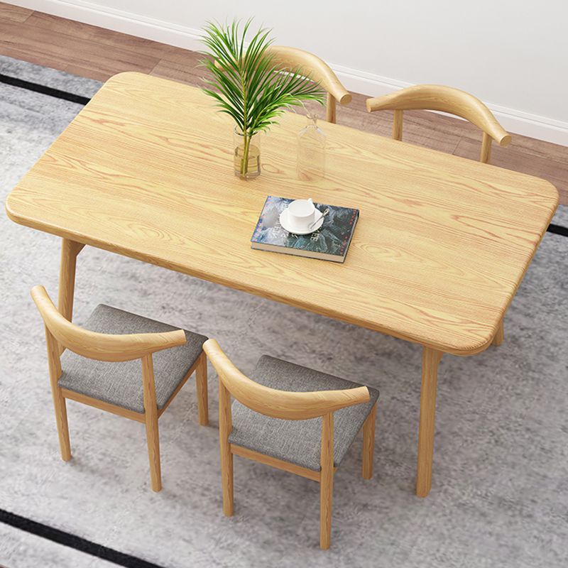 Modern Rectangle Wood Dining Table Wooden Legs for Dining Room