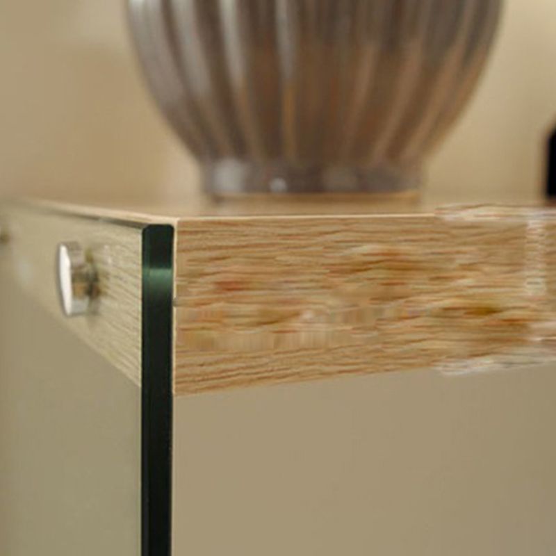 Rectangle Shape Contemporary Console Table Stone Console Sofa Table in Natural