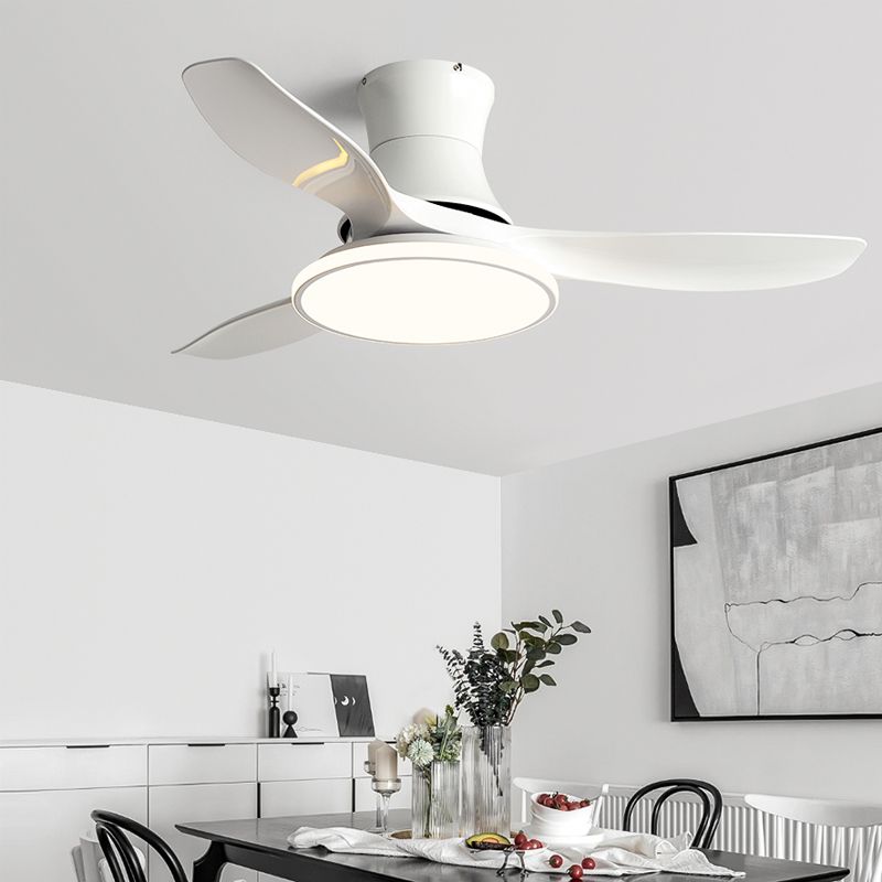 Kids Style Round Ceiling Fan Lighting Metal Single Light Ceiling Fan Lamp for Living Room