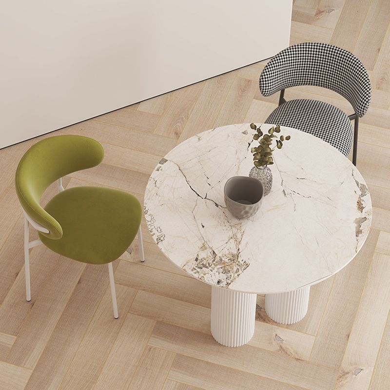 Modern Round Stone Dining Table 1/3 Pieces Dining Set for Dining Room