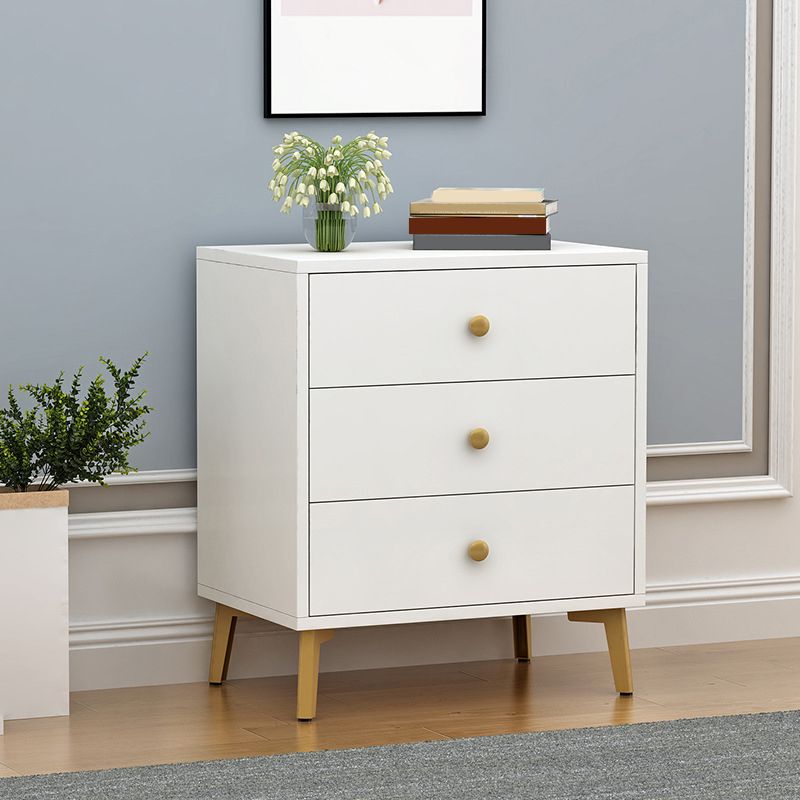 Accent Chest with Soft Close Drawers White Scratch Resistant Chest