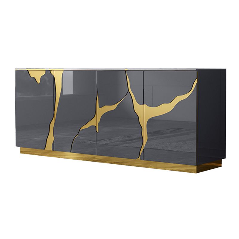 Engineered Wood Sideboard Table Contemporary Dining Server for Living Room