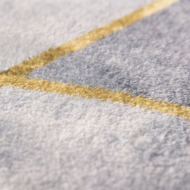 Beige Modern Area Rug Polyester Geometric Print Rug Anti-Slip Washable Rug for Living Room