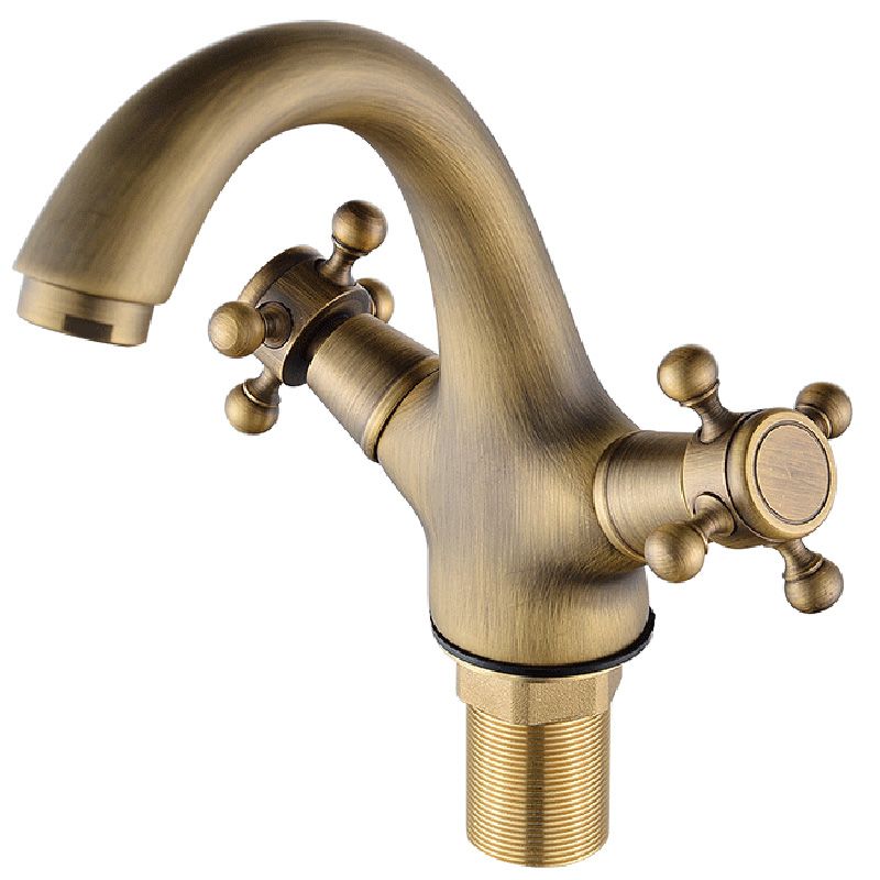 Glam Style Copper Roman Tub Faucet Low Arc Deck Mounted Roman Tub Faucet Set