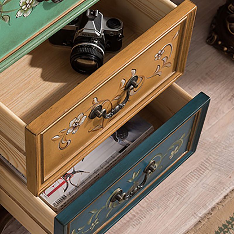 Rustic Wood Chest Vertical Chest with 3/4/5 Drawers for Bedroom