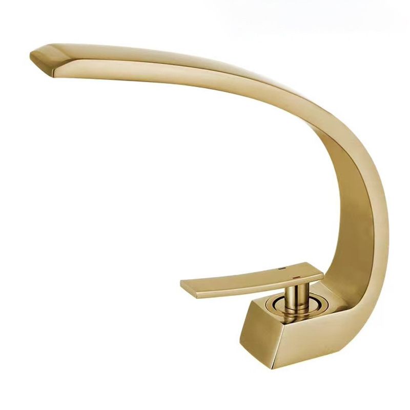 6.7 Inch High Basin Faucet Luxury 1 Hole Vanity Sink Faucet Cubic Bathroom Faucet