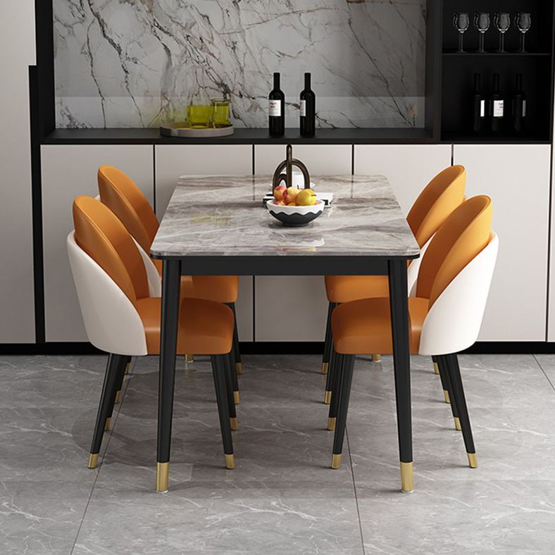 Glam Style Rectangle Dining Set 1/2/5/7 Pieces Dining Set for Dining Areas