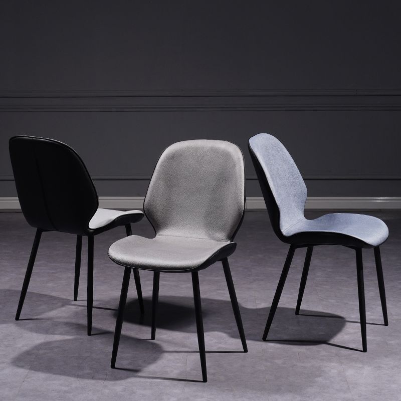 Chaise d'appoint scandinave pour salle de conférence, finition rembourrée mate, chaises de salle à manger Parsons