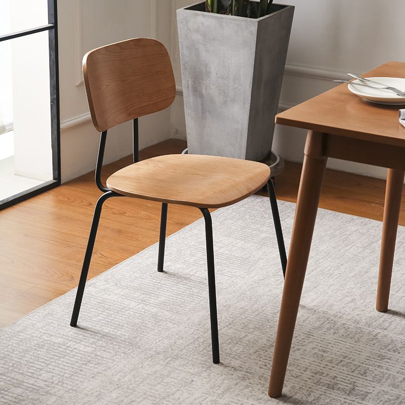 Metal Industrial Style Dining Side Chair Indoor Open Back Dining Side Chair