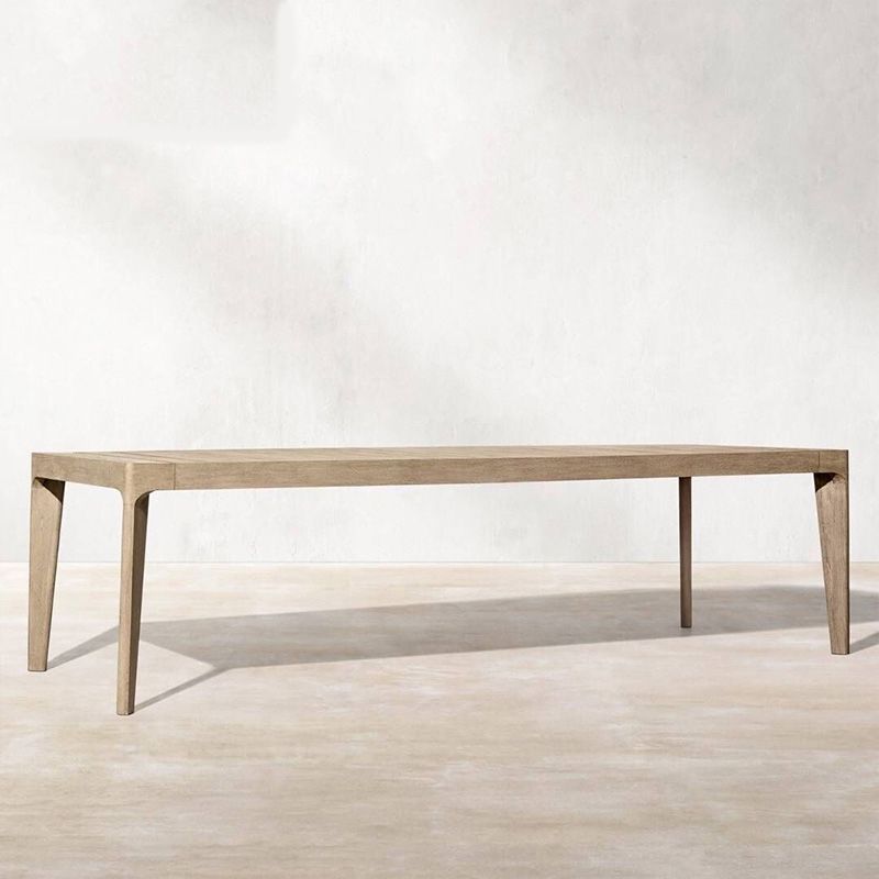 Solid Wood Wood Dining Set Rectangular 1/5/7/9 Pieces Dining Set