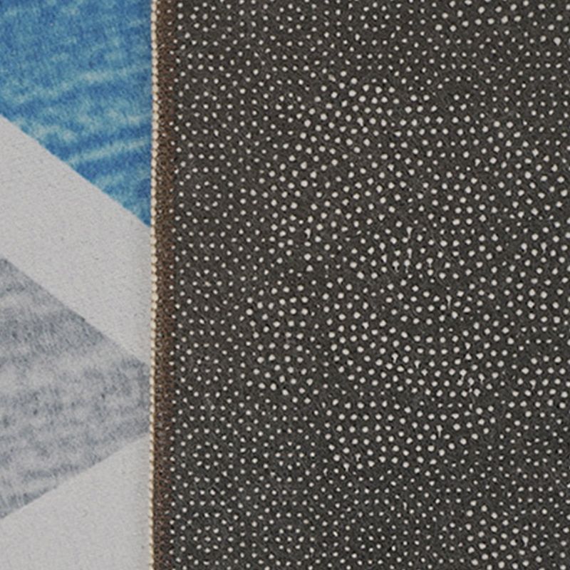 Navy Nordic Carpet Polyester Graphic Carpet Non-Slip Backing Carpet for Living Room