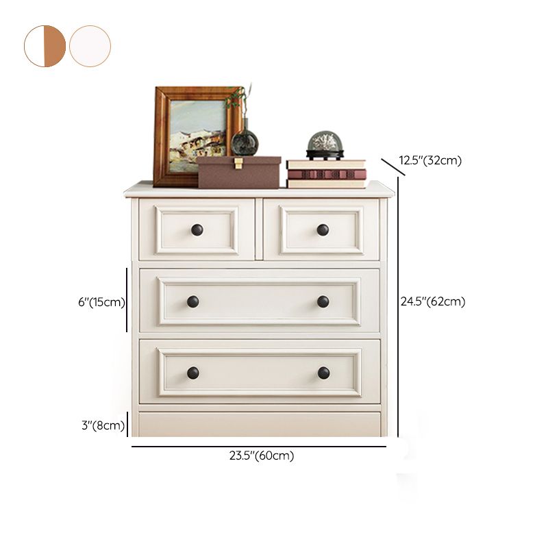 Contemporary Rectangle Chest/Cabinet with Drawers in Rubberwood