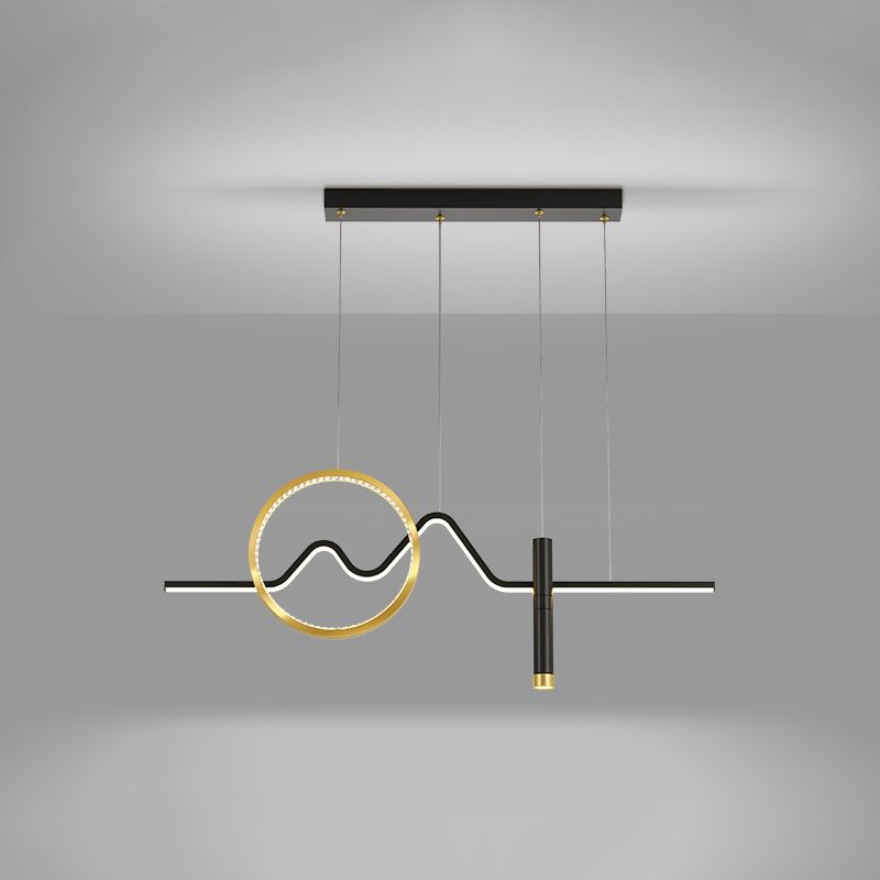 Cylinder Shape Island Lights Contemporary Style Metal Island Lighting