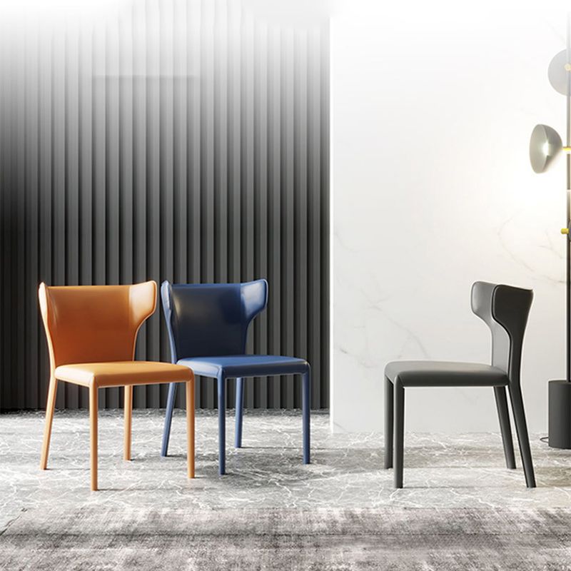 Dining Room Upholstered Chair Leather Kitchen Wingback Chair