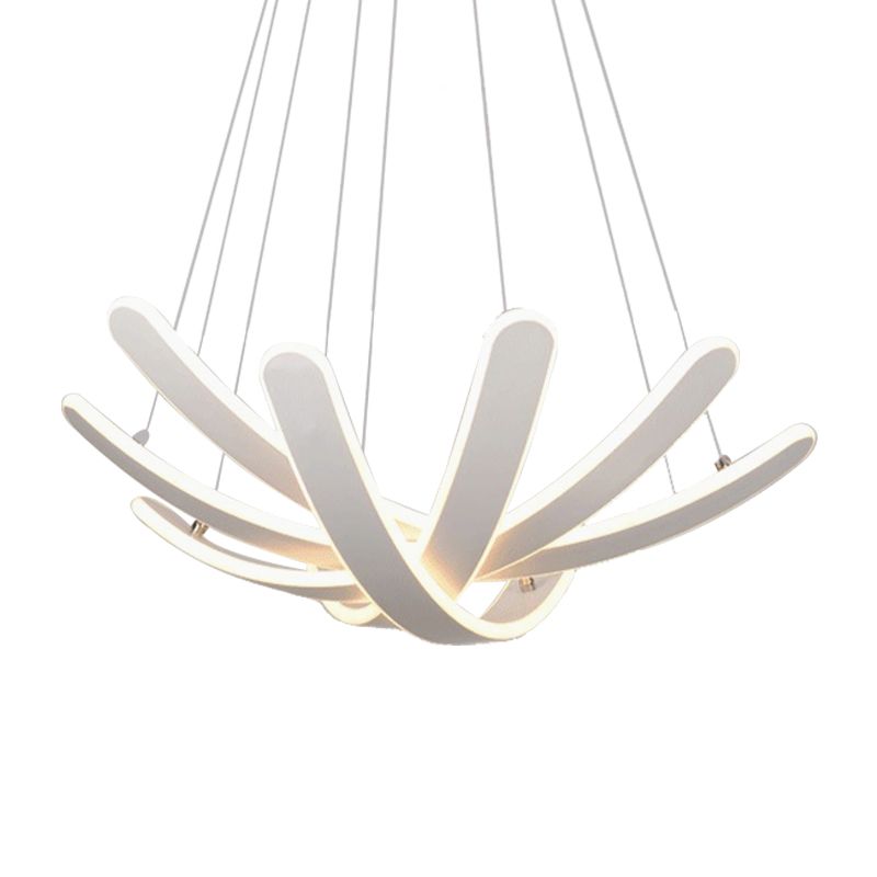 Bletalförmiger Schlafzimmer Kronleuchter Anhänger Acryl-LED Modernismus Deckenbeleuchtung in warmem/weißem Licht