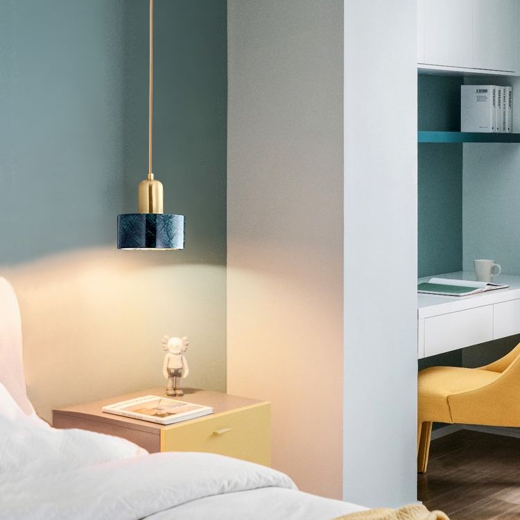 Shaded Dinning Room Pendant Lighting Fixture Stone Modern Suspension Pendant Light