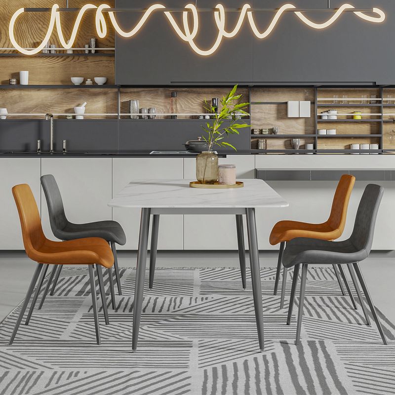 Modern Dining Room Dinner Kitchen Table 4 Legs Stone Dining Table