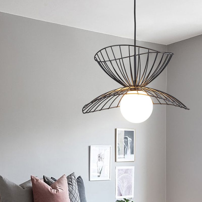 Iron Iron Contemporary sospeso a sospensione Light 1 ciondolo a 1 luce per sala da pranzo